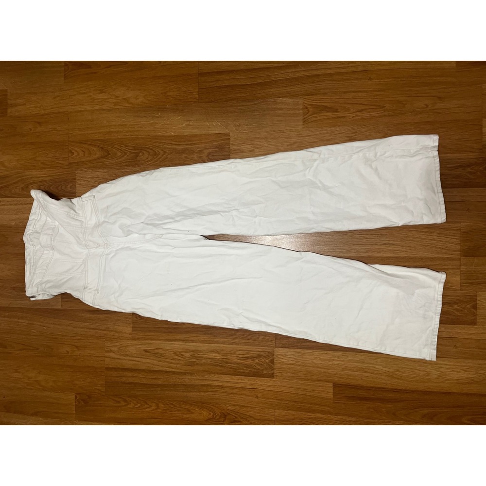 NEW Zara Medium Overall Coverall White Medium Strapless Denim - Picture 9 of 9